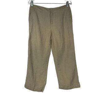 AMBER SUN - WOMEN'S 4 - BEIGE LINEN BLEND PANTS W/ POCKETS